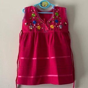 Mexican Toddler Girl Hand Embroidered Dresses